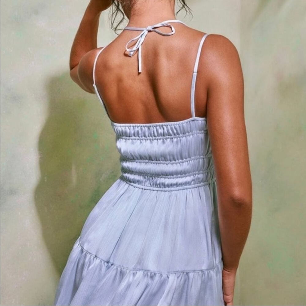 Oh Polly Strapless Light Blue Dress - Picture 3 of 8